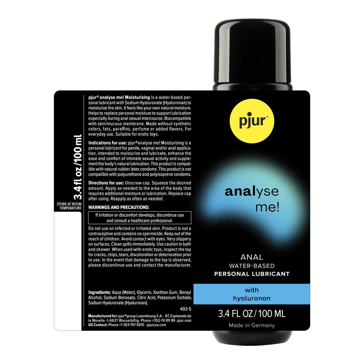 Pjur Analyse Me! - Water-Based Anal Glide - 100ml – body-safe materials | Fu'Cha Exotics