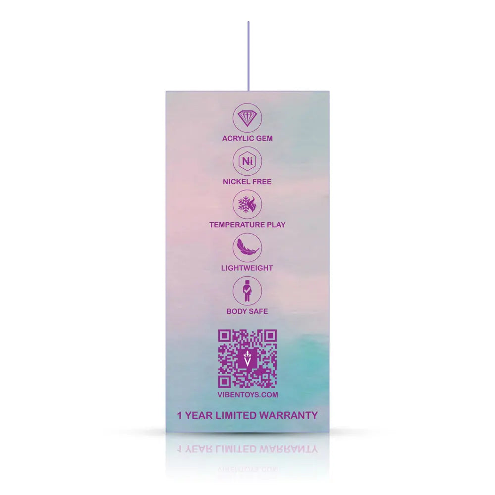 Clear Iridescent Heart Gem Silver Metal Plug - Sm – body-safe materials | Fu'Cha Exotics