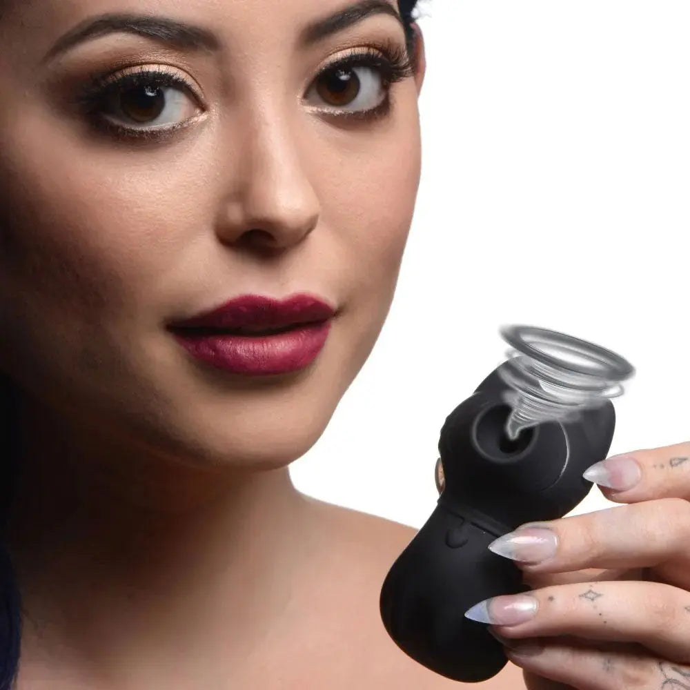 Sucky Kitty 7x Clitoral Stimulator - Black – body-safe materials | Fu'Cha Exotics