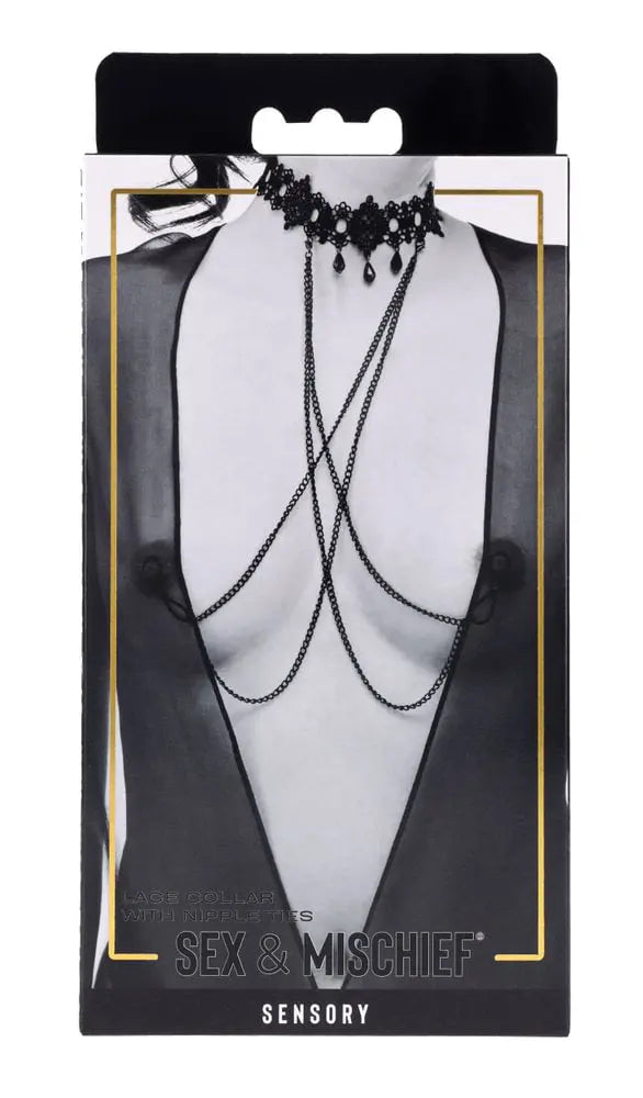 Lace Collar With Nipple Ties – body-safe materials | Fu'Cha Exotics