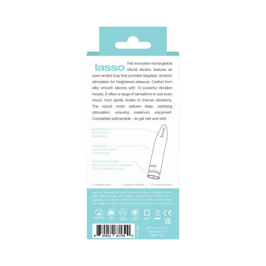Lasso Rechargeable Clitoral Bullet Vibrator - Turquoise – body-safe materials | Fu'Cha Exotics