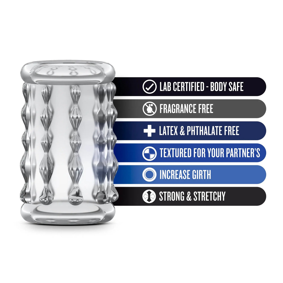 Stay Hard Cock Sleeve 04 - Clear – body-safe materials | Fu'Cha Exotics