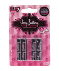 AAA alkaline battery 4-pack in blister card, 1.5V batteries