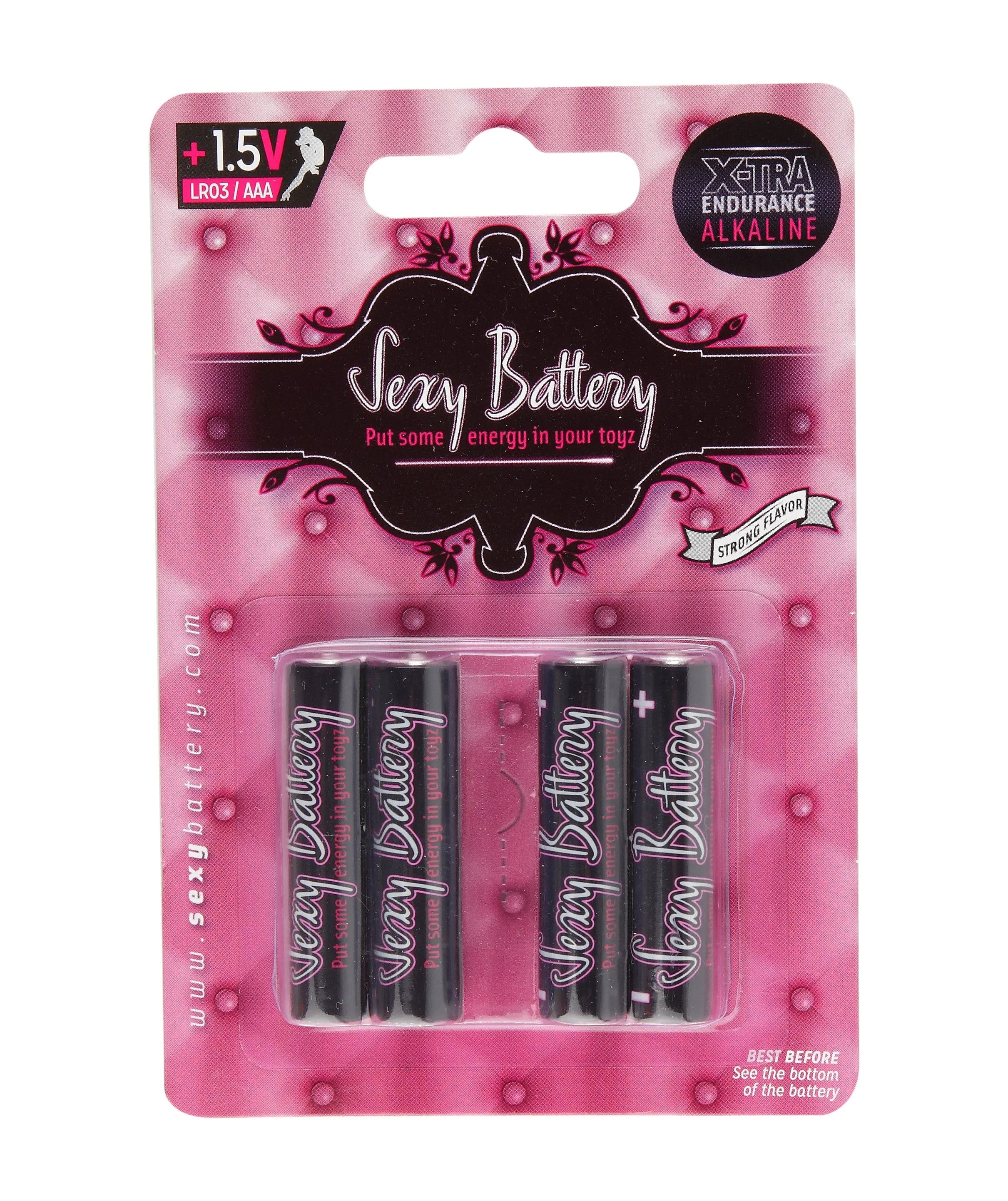 AAA alkaline battery 4-pack in blister card, 1.5V batteries