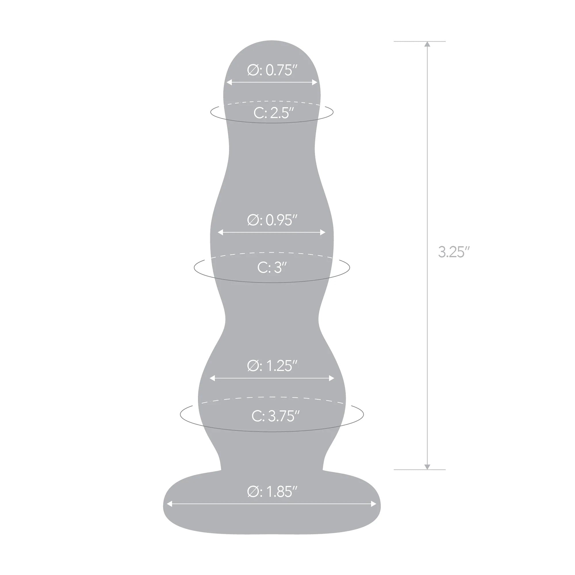 4 Inch Glass Butt Plug