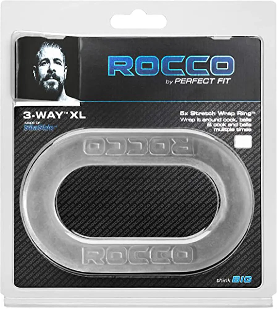 The Rocco 3-Way XL Wrap Ring - Clear – body-safe materials | Fu'Cha Exotics