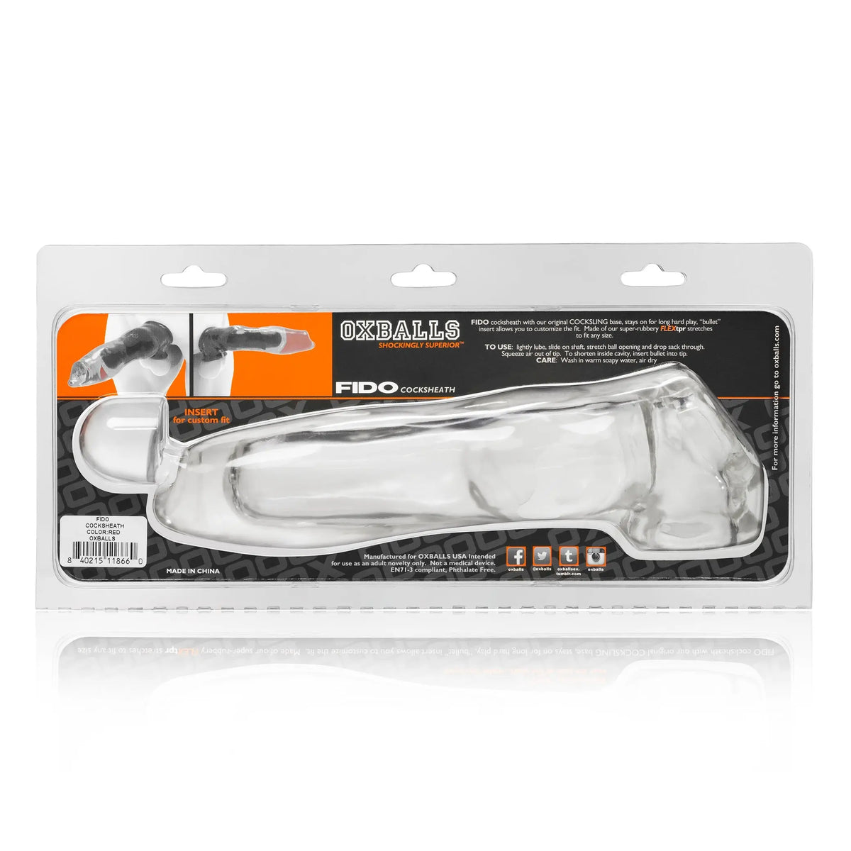 Fido Cocksheath With Adjustable Fit - Clear – body-safe materials adjustable intensity | Fu'Cha Exotics