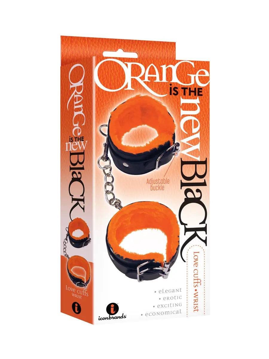 The 9's Orange Is the New Black Love Cuffs Wrist - Black – body-safe materials | Fu'Cha Exotics