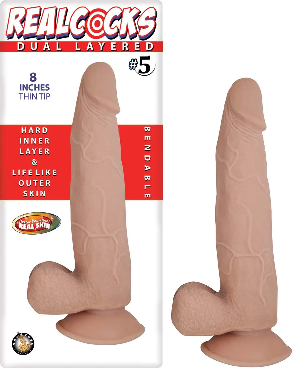 Realcocks Dual Layered #5 - Flesh – body-safe materials suction stimulation | Fu'Cha Exotics