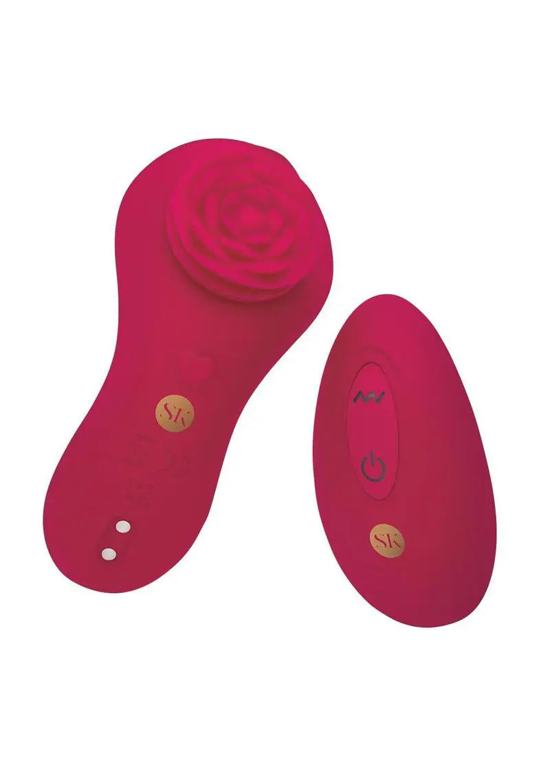 Secret Kisses Rosegasm Rose Surprise Panty Vibe - Red – body-safe materials | Fu'Cha Exotics