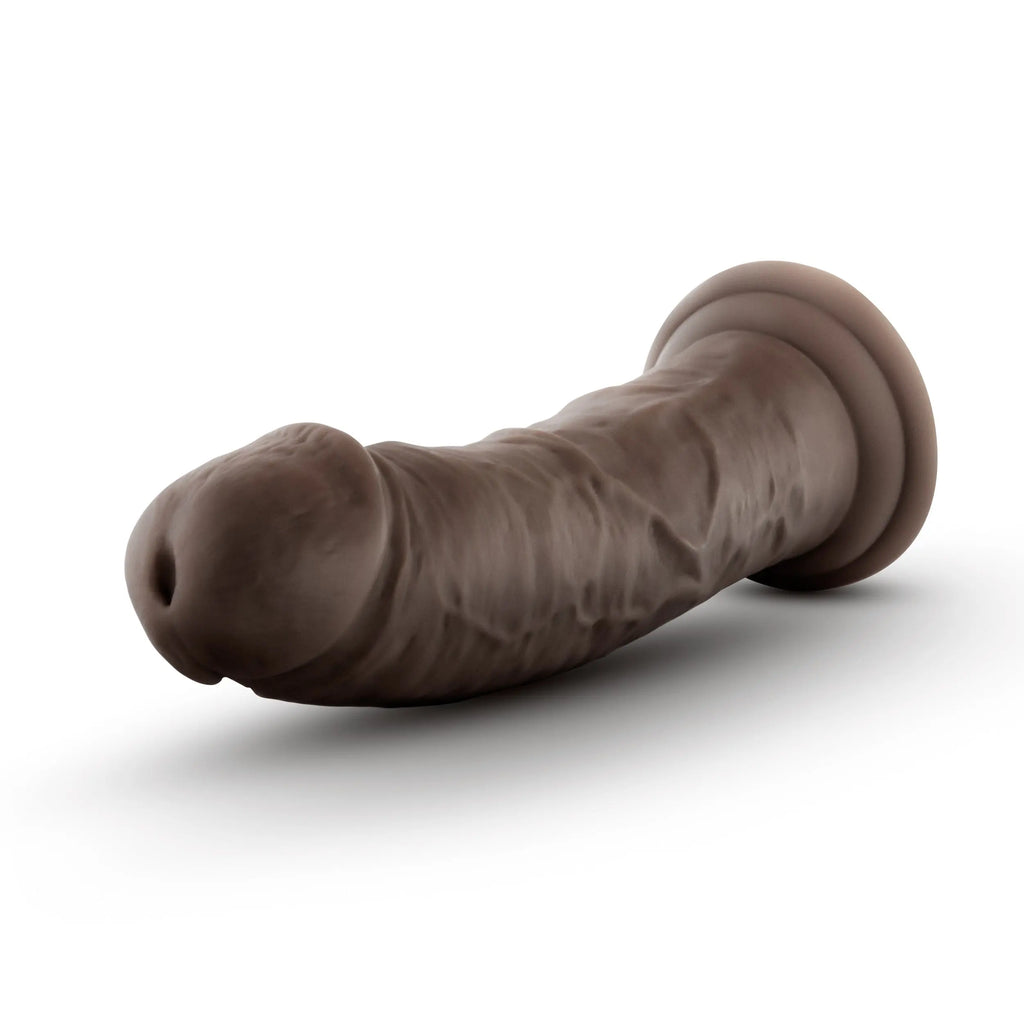 Au Naturel - 8 Inch Dildo With Suction Cup - Chocolate – body-safe materials suction stimulation | Fu'Cha Exotics