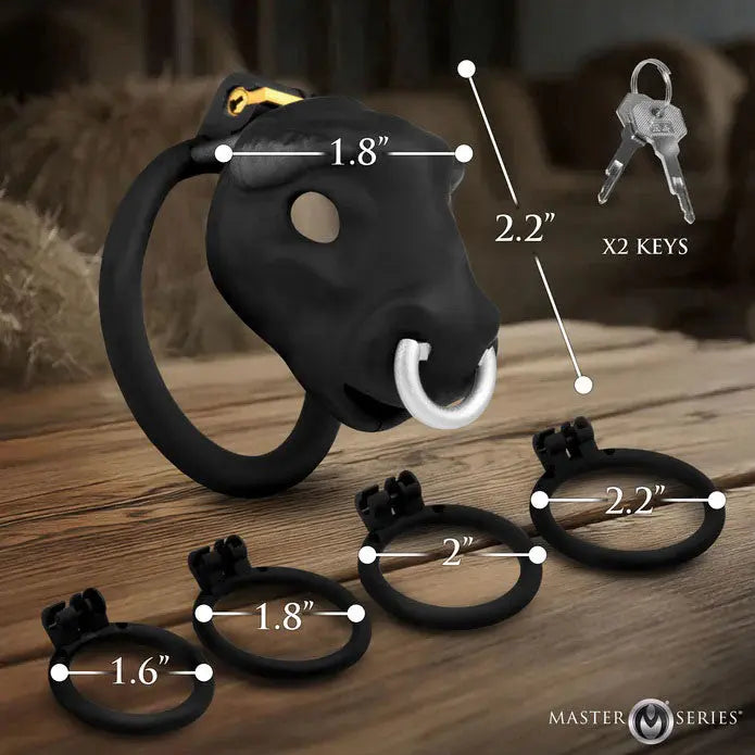 Bull Chastity Cage - Black – body-safe materials | Fu'Cha Exotics