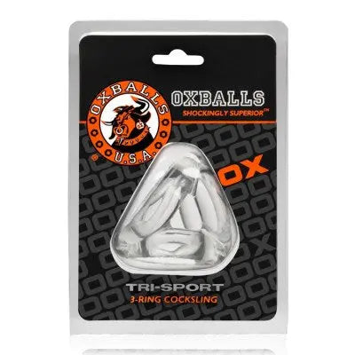 Tri Sport 3 Ring Sling Atomic Jock - Clear – body-safe materials | Fu'Cha Exotics