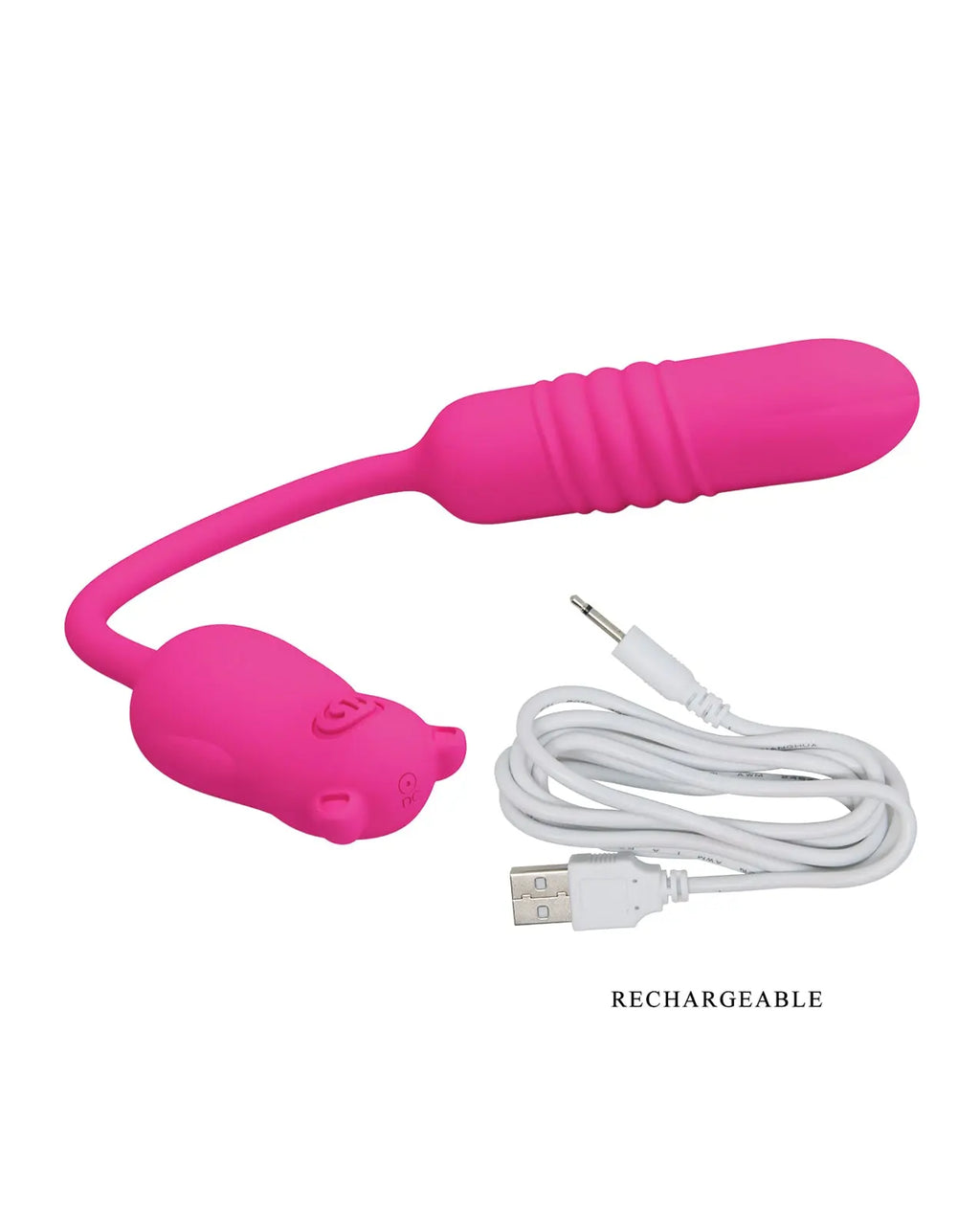 Pretty Love Nobikuma Thrusting Egg - Fuchsia – body-safe materials | Fu'Cha Exotics