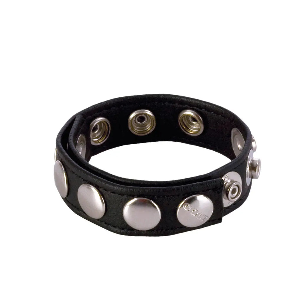 Colt 8 Snap Fastener Leather Strap - Black – genuine leather | Fu'Cha Exotics