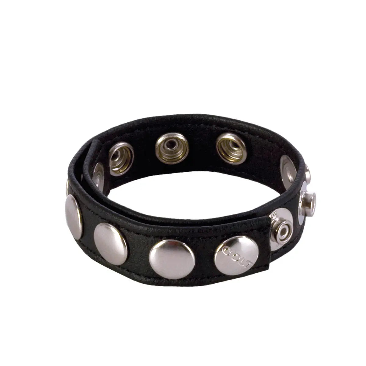 Colt 8 Snap Fastener Leather Strap - Black – genuine leather | Fu'Cha Exotics