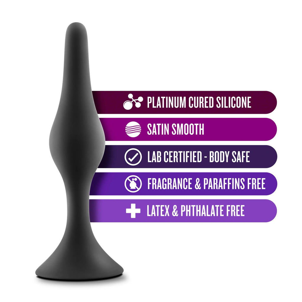 Luxe - Beginner Plug Small - Black – body-safe materials | Fu'Cha Exotics