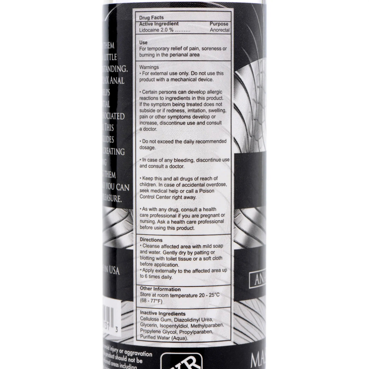 Ass Relax Lubricant Anal Desensitizer - 4.25 Fl. Oz. – body-safe materials | Fu'Cha Exotics