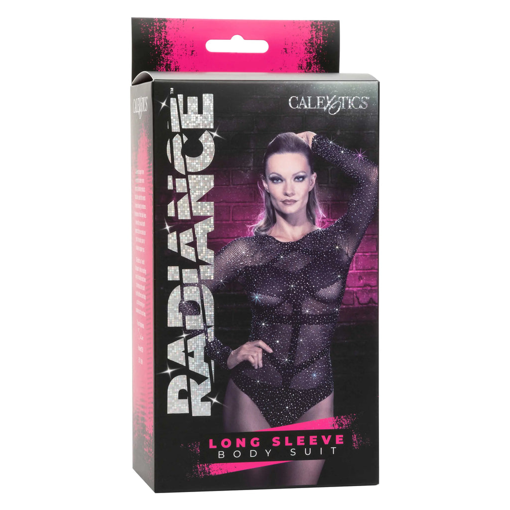 Radiance Long Sleeve Body Suit - One Size - Black – body-safe materials | Fu'Cha Exotics