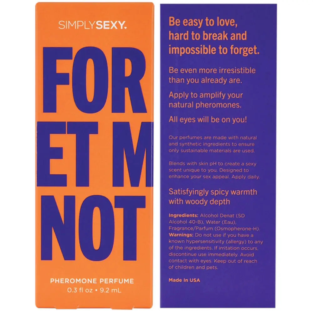 Simply Sexy Pheromone Perfume Forget Me Not 0.3 Oz – body-safe materials | Fu'Cha Exotics