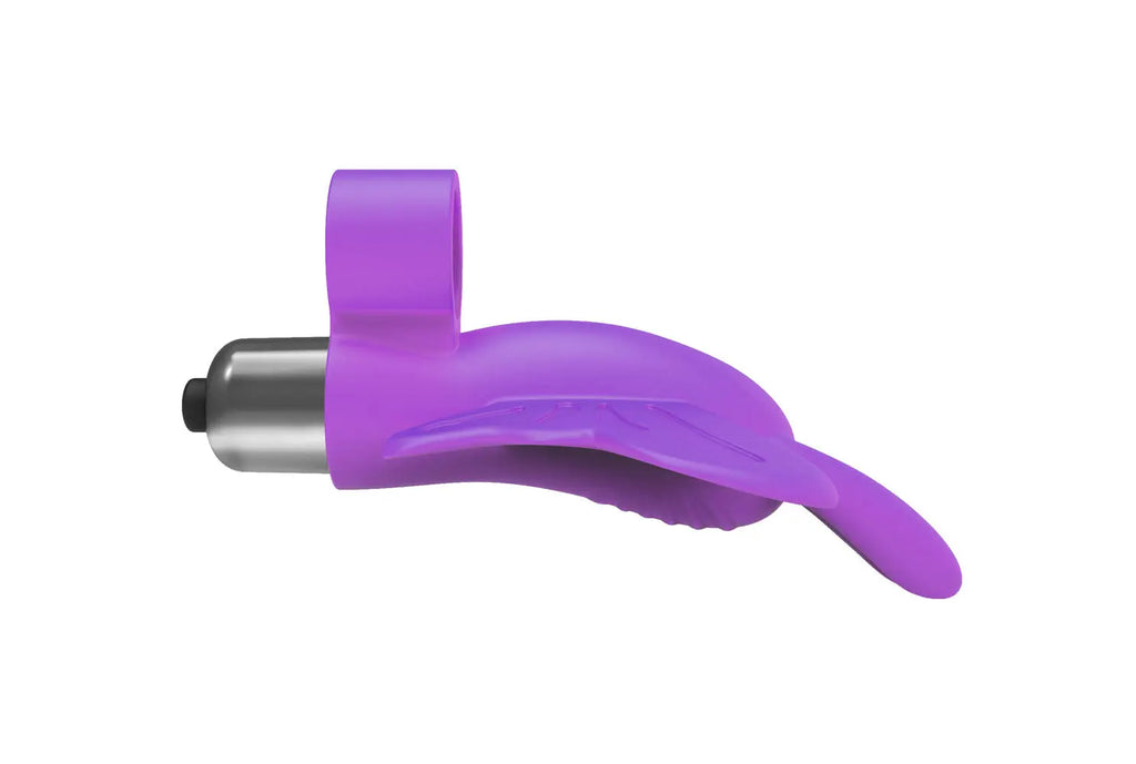 The 9's Flirt Finger Butterfly Finger Vibrator - Purple – body-safe materials | Fu'Cha Exotics