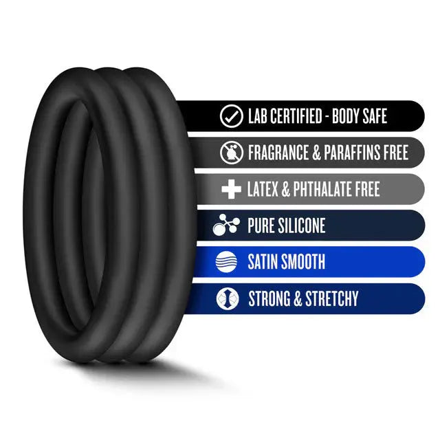 Performance Rings Vs1 - Medium - Black – body-safe materials | Fu'Cha Exotics