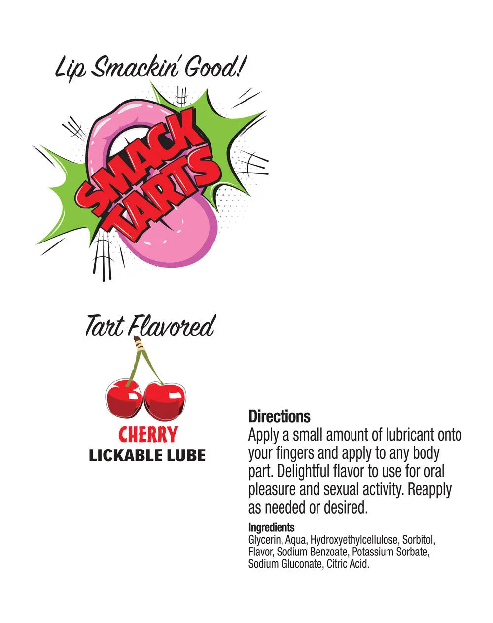 Smack Tarts 2oz Lickable Flavored Lubricant - Cherry – body-safe materials | Fu'Cha Exotics