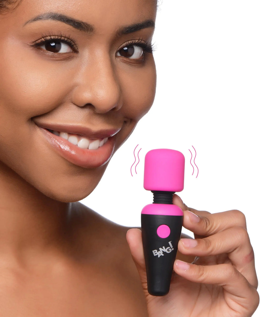 Bang - 10x Vibrating Mini Silicone Wand - Pink – body-safe silicone 10 vibration modes | Fu'Cha Exotics