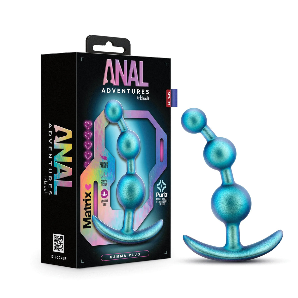 Anal Adventures Matrix - Gamma Plug - Neptune Teal – body-safe materials | Fu'Cha Exotics