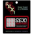 Scratch tickets card with “SEX! Scratch Tickets” text; includes 8 scratch tickets