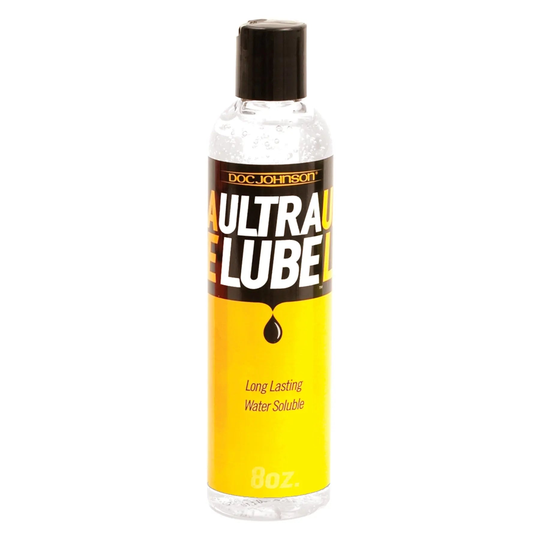 Doc Johnson Ultra Lube water-soluble lubricant bottle, 8 oz with screw cap