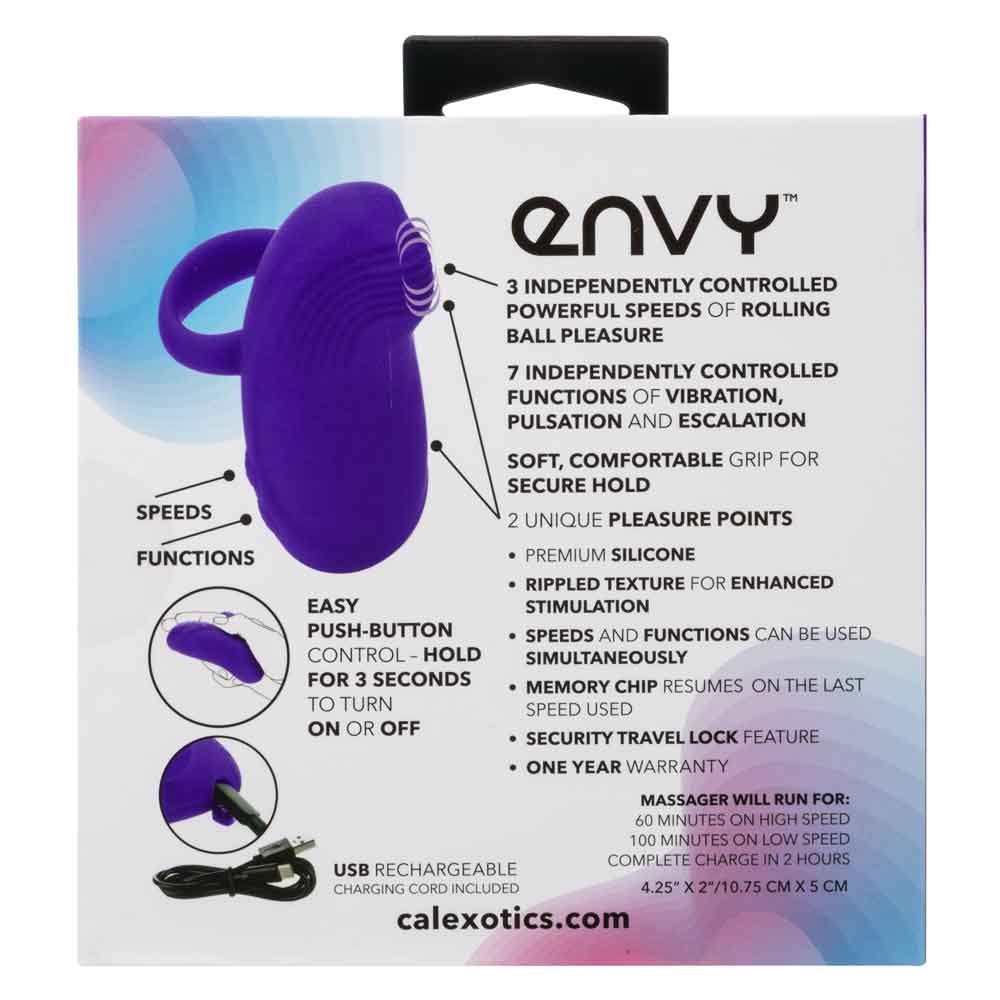 Envy Handheld Rolling Ball Massager - Purple – body-safe materials | Fu'Cha Exotics
