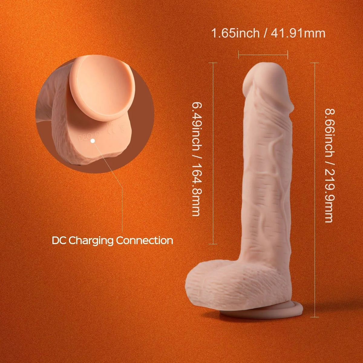 Paxton-App Controlled 7.5" Realistic Thrusting Penetrator Dildo – body-safe materials | Fu'Cha Exotics