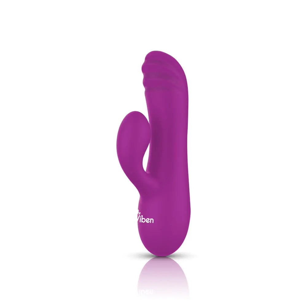 Jolie Mini Pleasure Ridges Rabbit Vibe - Berry – body-safe materials | Fu'Cha Exotics