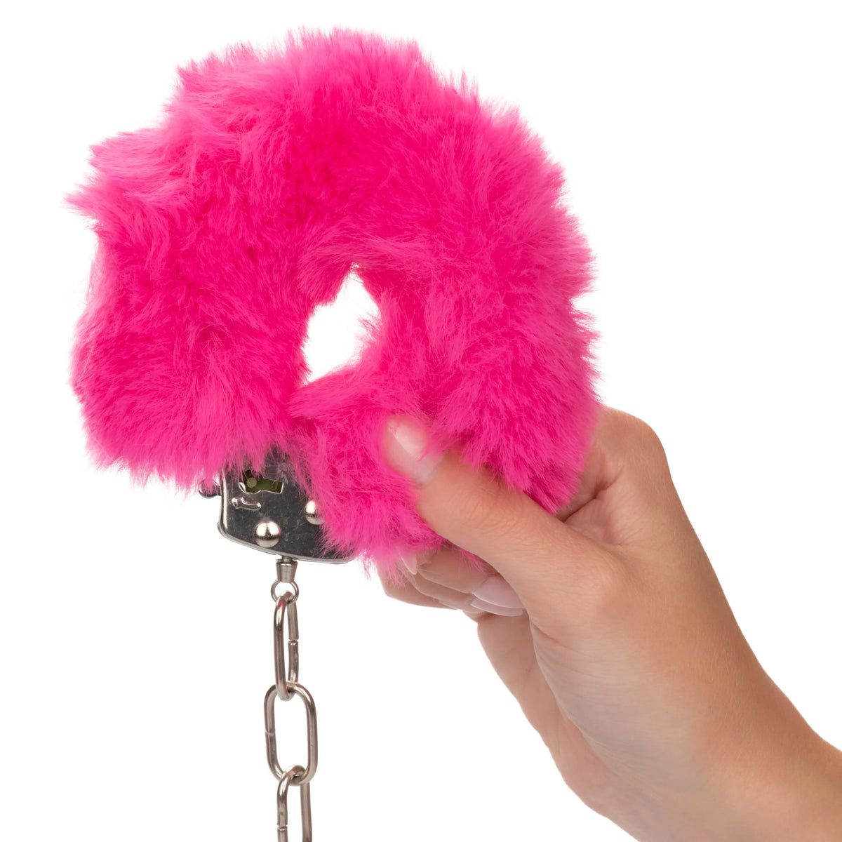 Ultra Fluffy Furry Cuffs - Pink – body-safe materials | Fu'Cha Exotics