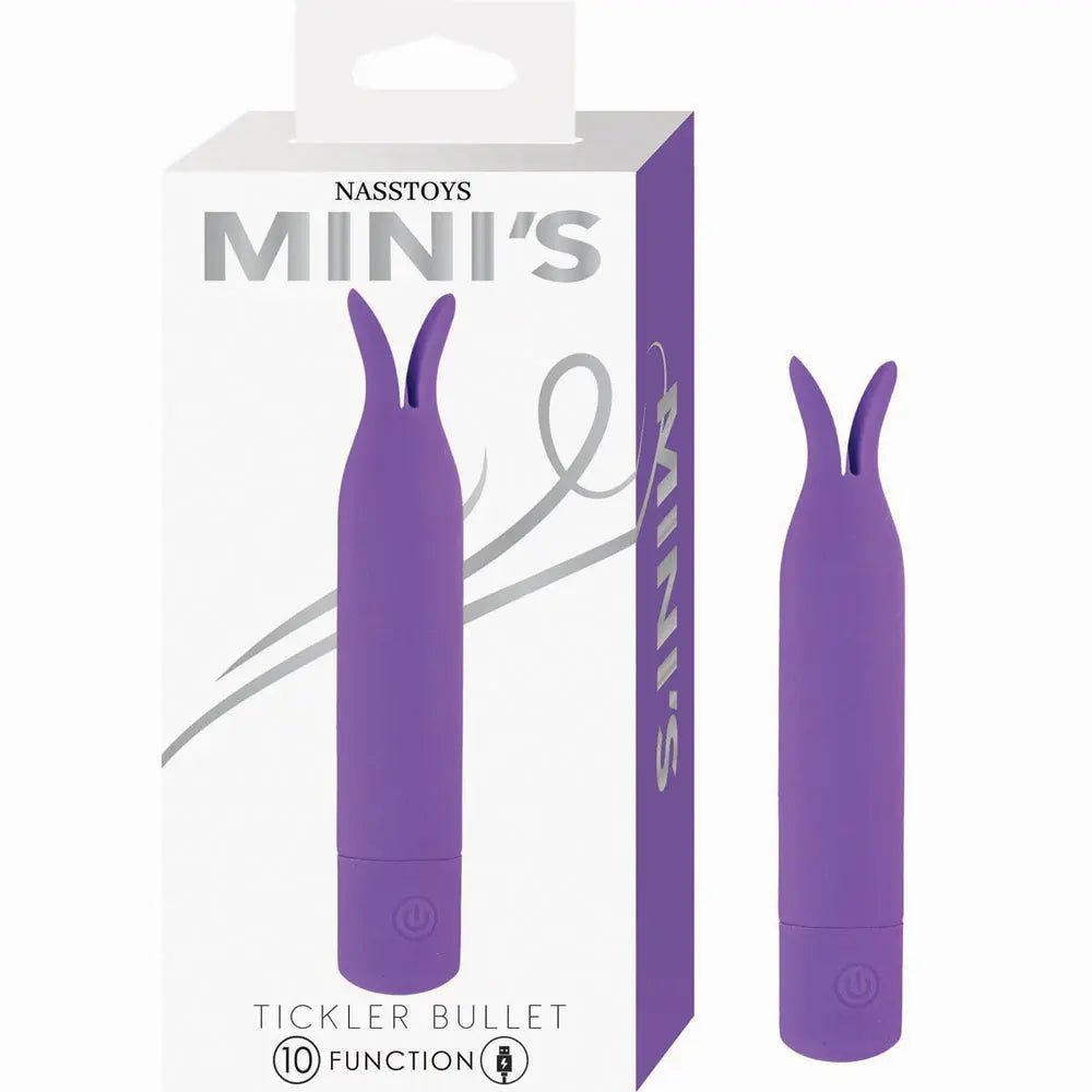 Nasstoys Minis Tickler Bullet - Purple – body-safe silicone 10 vibration modes | Fu'Cha Exotics