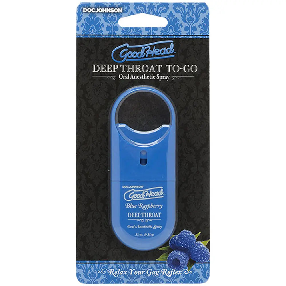 Goodhead - Deep Throat Spray to-Go - Blue Raspberry - .33 Oz. – body-safe materials | Fu'Cha Exotics