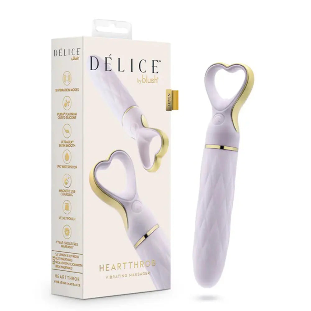 Delice Heartthrob - Lavender Love – body-safe silicone 10 vibration modes | Fu'Cha Exotics