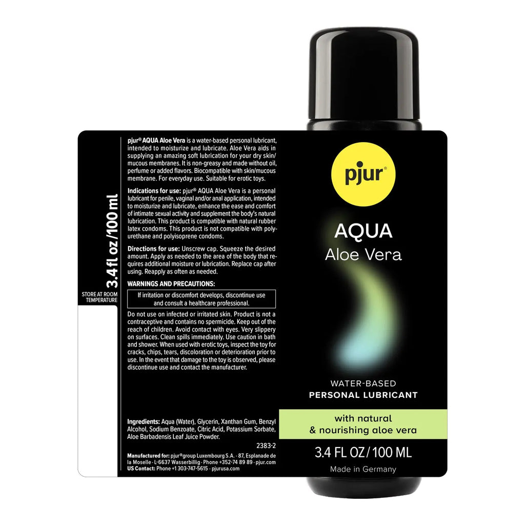 Pjur Aqua Aloe Vera - 100 ml - 3.4 Fl. Oz – body-safe materials | Fu'Cha Exotics