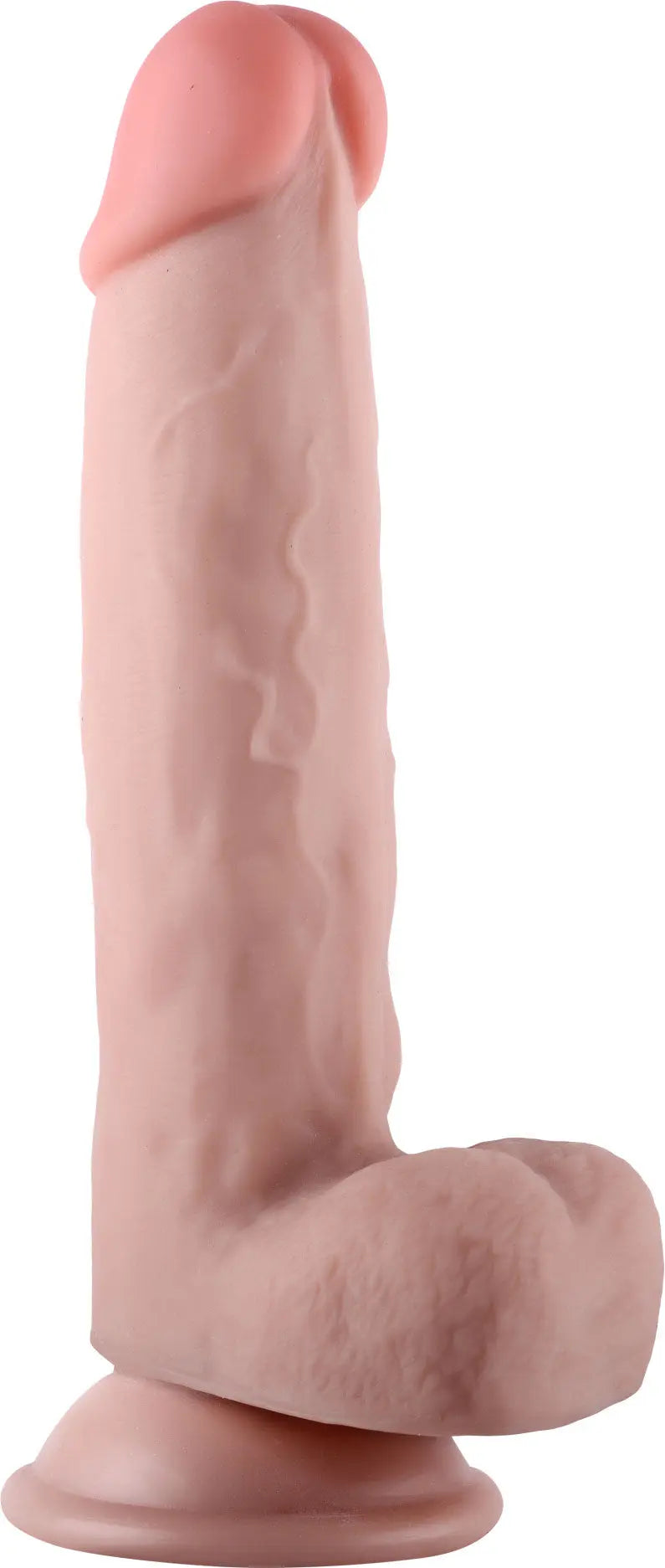 Real Skin 7.5" Dual Layer Dildo - Beige – body-safe TPE | Fu'Cha Exotics