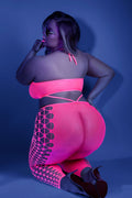 Own the Night Bodystocking - Queen - Neon Pink