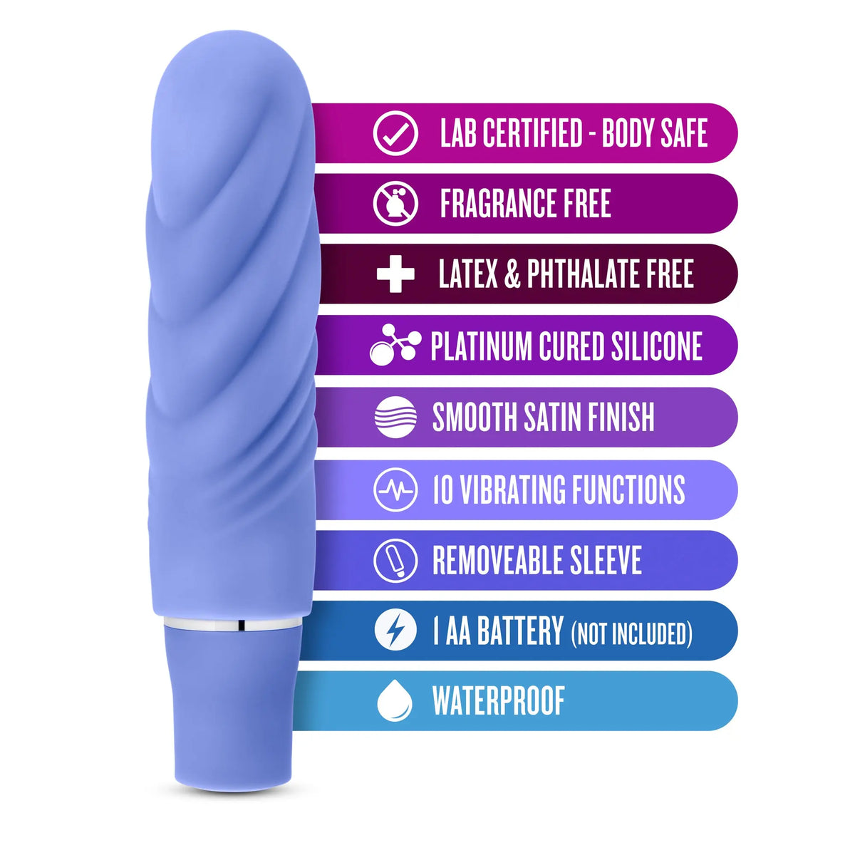 Luxe - Nimbus Mini - Periwinkle – body-safe materials | Fu'Cha Exotics