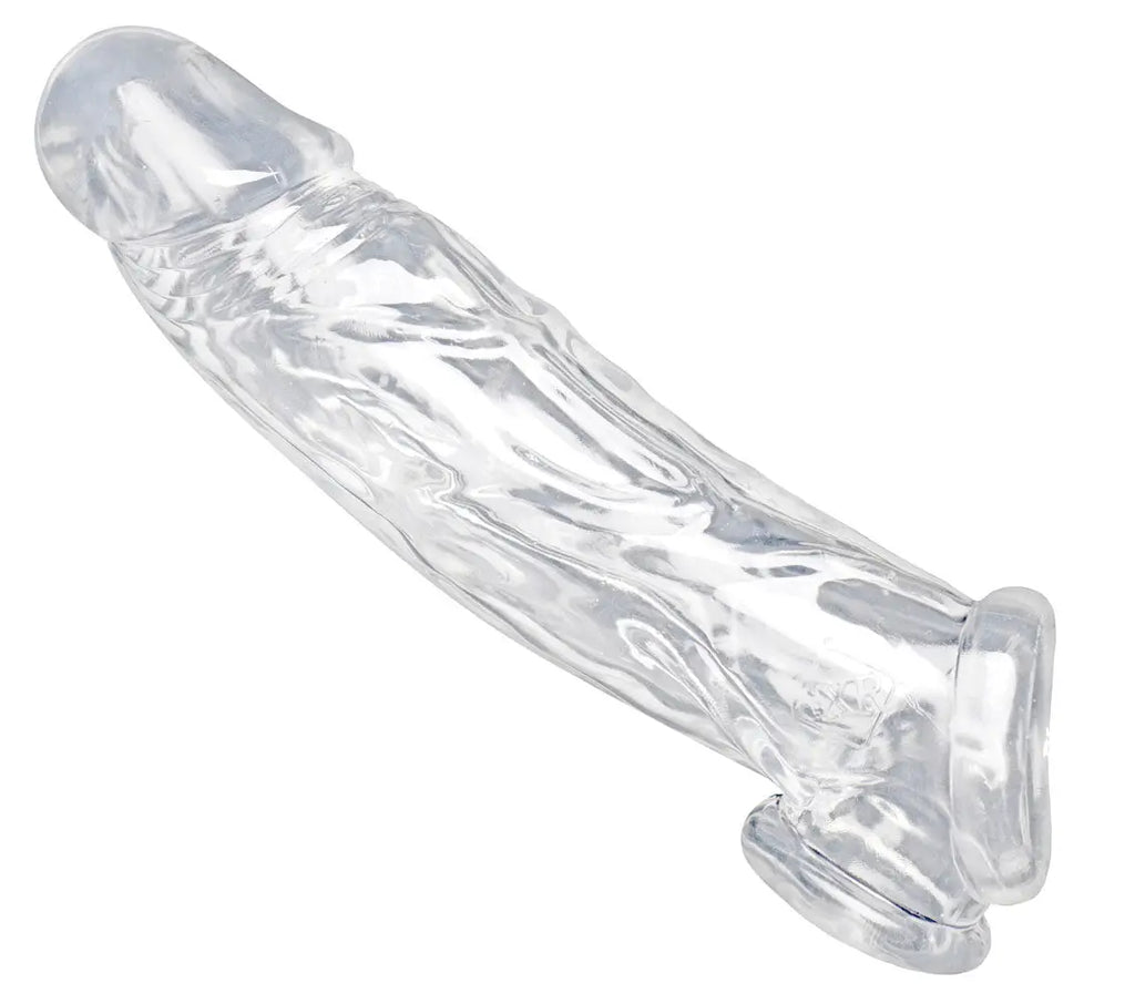Realistic Clear Penis Enhancer and Ball Stretcher – body-safe materials | Fu'Cha Exotics